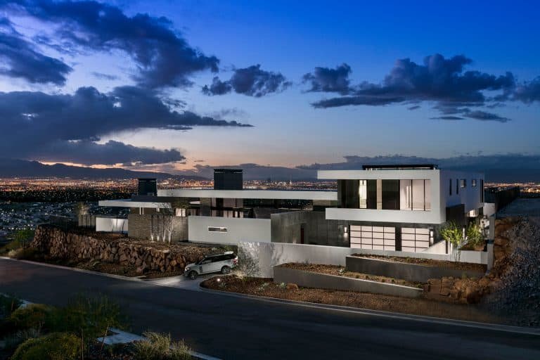 Twilight Architectural Photo of Ascaya Luxury Development Insperation Home