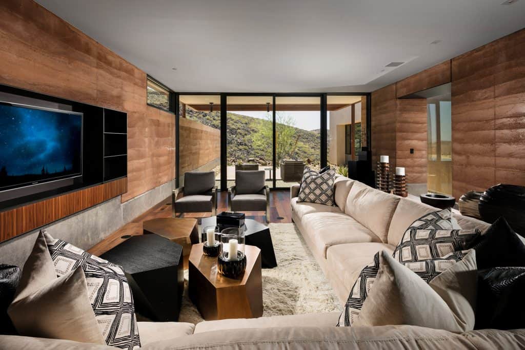 Unique Living Room with Mountain Views
